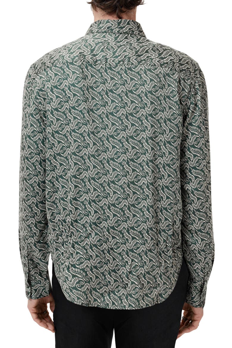 Rodney Hidden Placket Button-Up Shirt, Alternate, color, MOSS