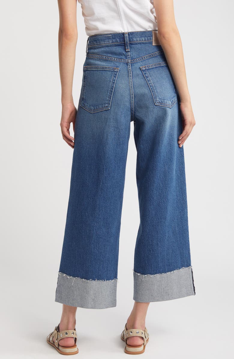 rag & bone Andi Cuffed High Waist Wide Leg Ankle Jeans, Alternate, color,