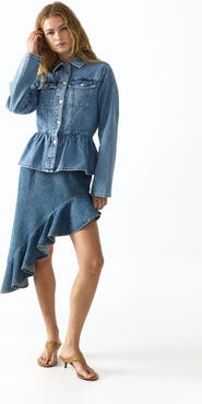 H&M Asymmetric denim skirt