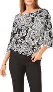 Chaus Paisley Print Blouse