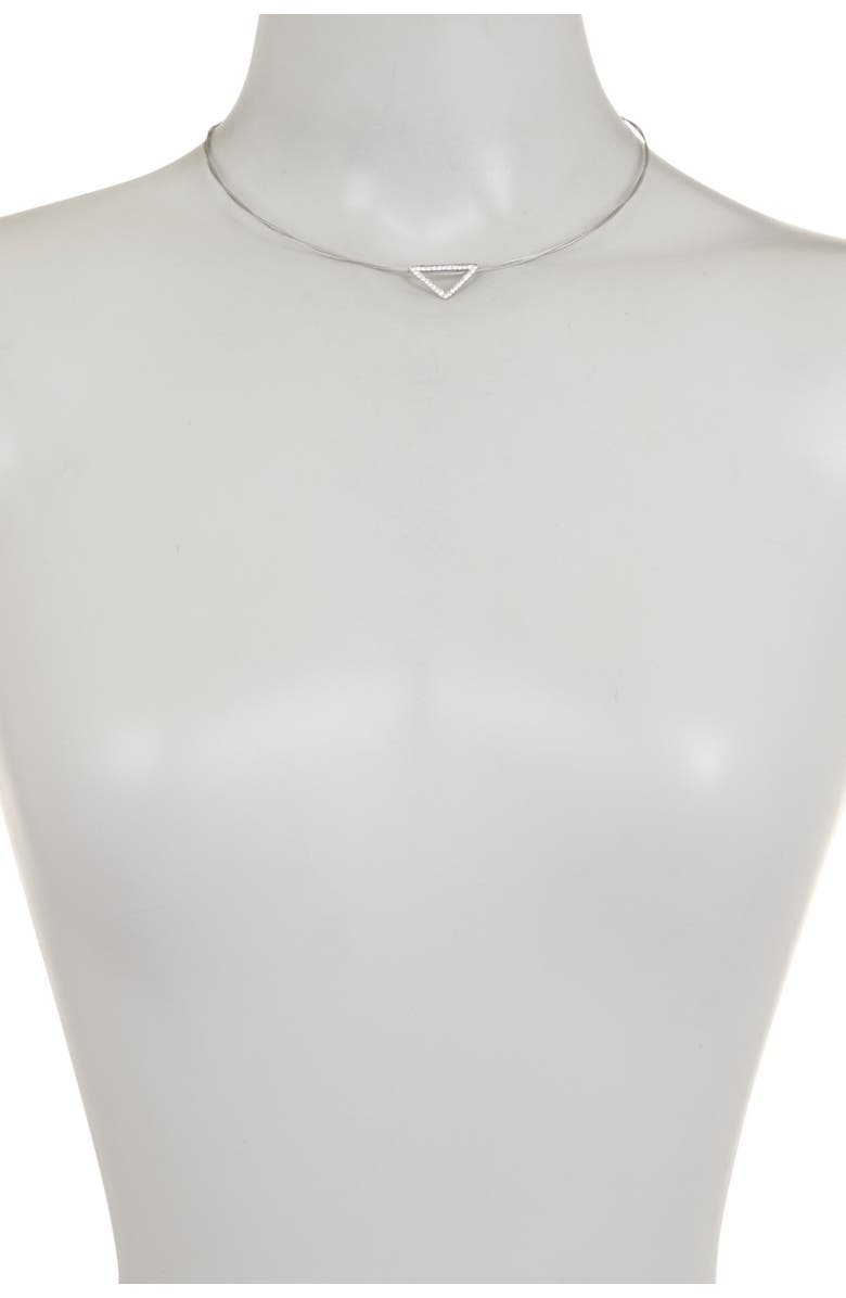 ALOR<sup>®</sup> Diamond Detail Open Triangle Charm Necklace - 0.26 ctw, Alternate, color, 