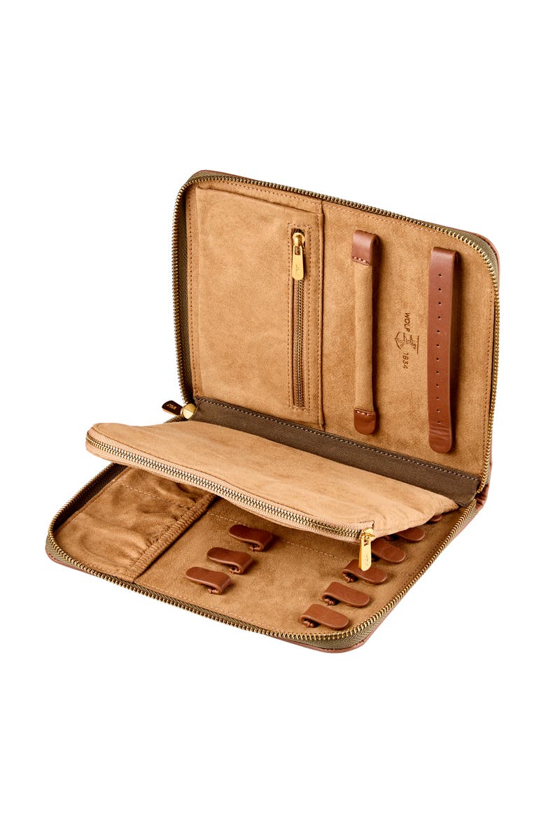Ida Travel Zip Jewelry Portfolio, Alternate, color, Khaki