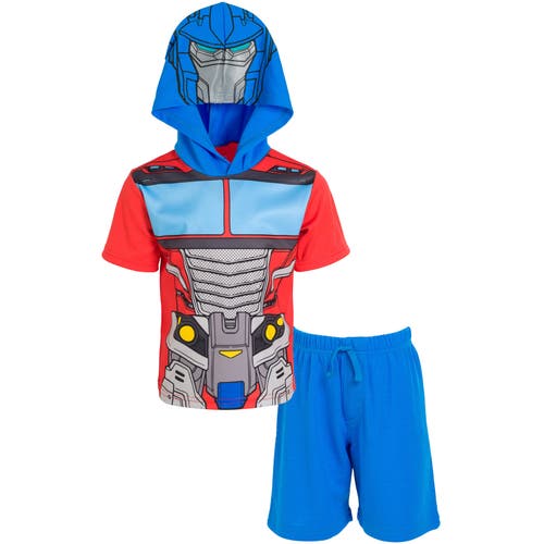 Transformers Cosplay T-shirt & Shorts Set In Blue