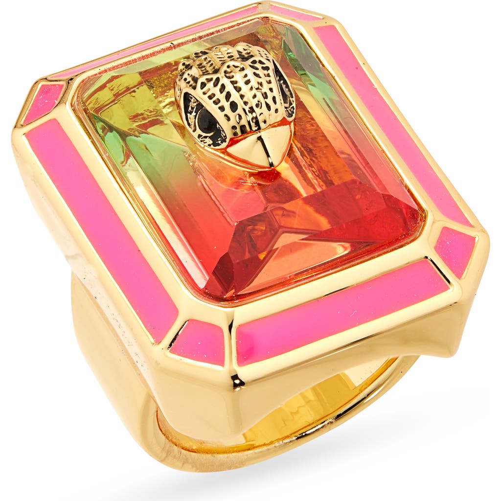 KURT GEIGER KURT GEIGER LONDON STONE ENAMEL COCKTAIL RING
