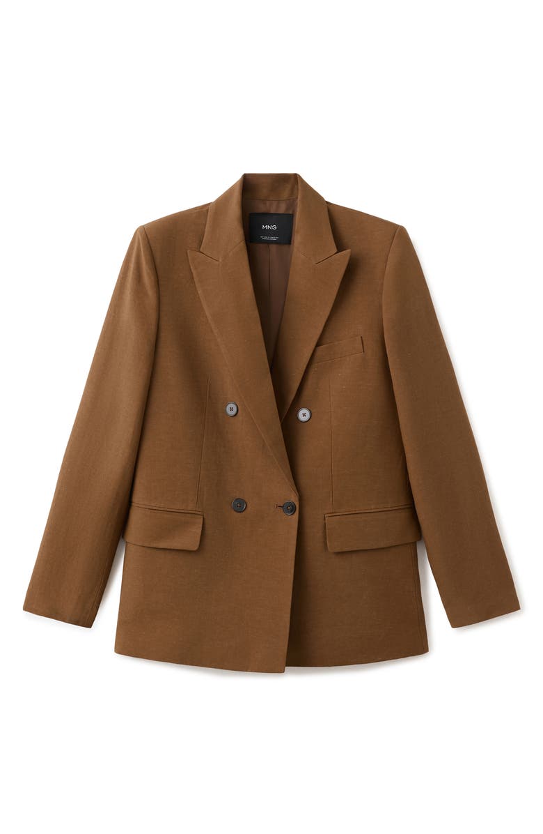 MANGO Double Breasted Blazer, Alternate, color, 