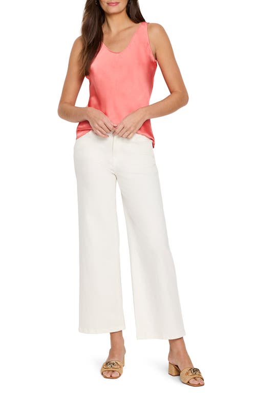 Nic + Zoe Nic+zoe Day Gloss Woven Scoop Tank In Pink