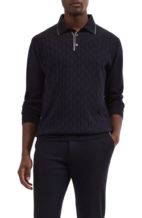 Silk & Merino Wool Polo Sweater