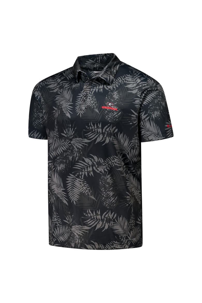 Men's Columbia Black Georgia Bulldogs PFG Super Terminal Tackle™ Omni-Shade™ Bangalows Polo, Alternate, color, Black