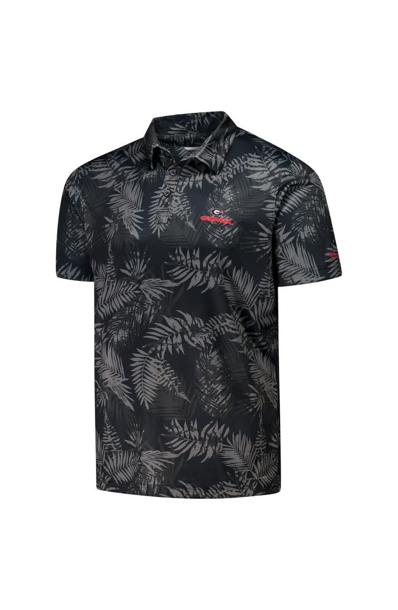 Columbia Men's Columbia Black Georgia Bulldogs PFG Super Terminal Tackle<sup>™</sup> Omni-Shade<sup>™</sup> Bangalows Polo, Alternate, color, Black