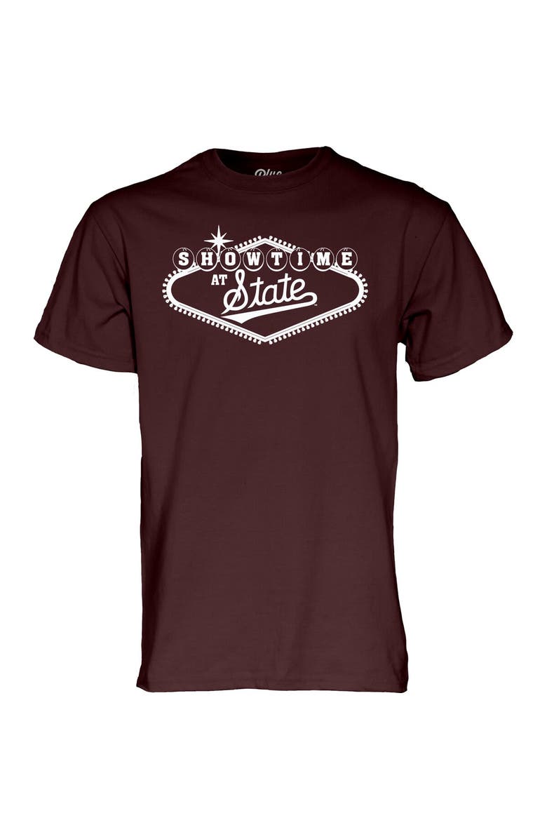 BLUE 84 Unisex Blue 84 Maroon Mississippi State Bulldogs Showtime At State T-Shirt, Alternate, color, Maroon