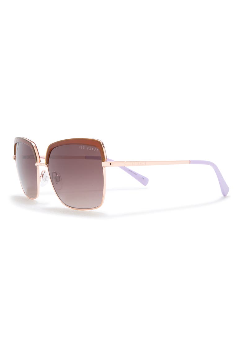 55mm Square Sunglasses, Alternate, color, HONEY TORTOISE
