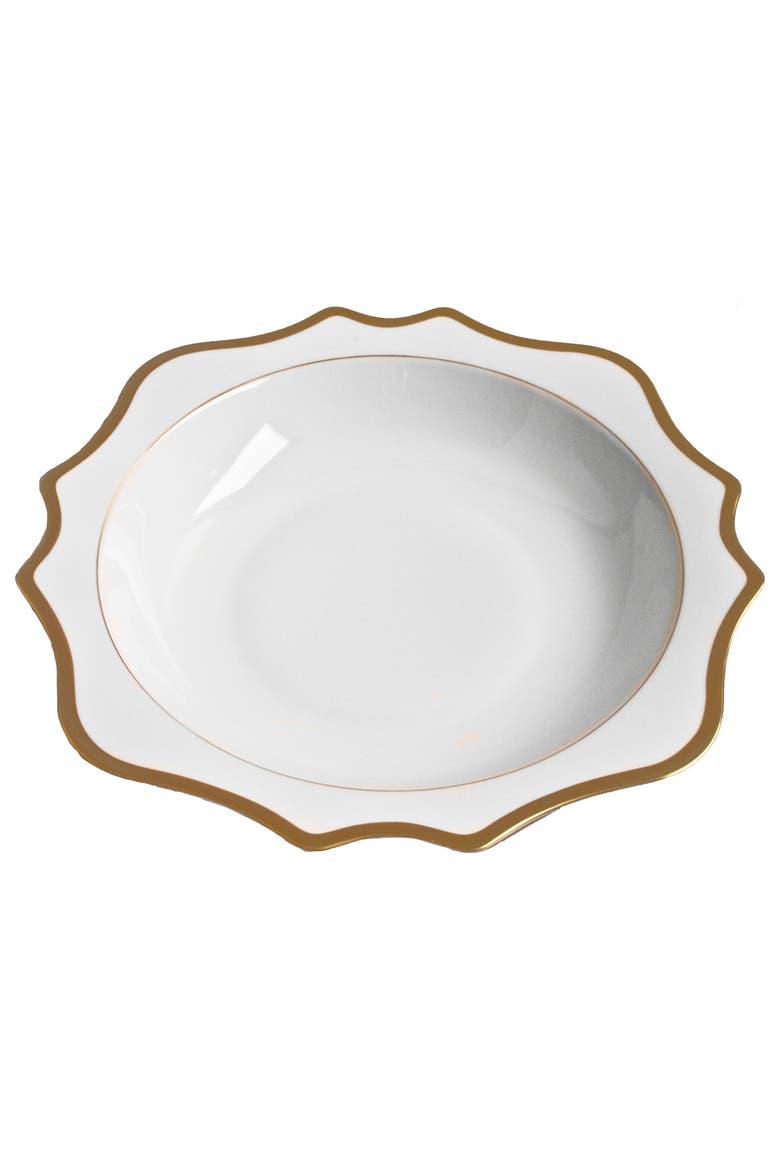 Antique White Gold Serving Bowl, Main, color, WHITE/GOLD