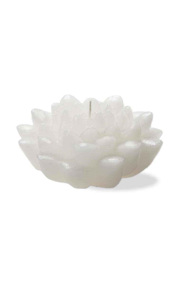 tag Blossom Flower Shaped White Paraffin Wax Candle 2.5 Hours, Main, color, White