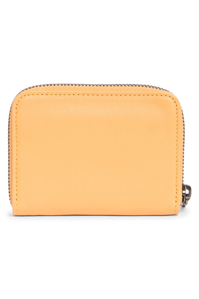 Zip-Around Leather Card Case Wallet, Alternate, color, MELON