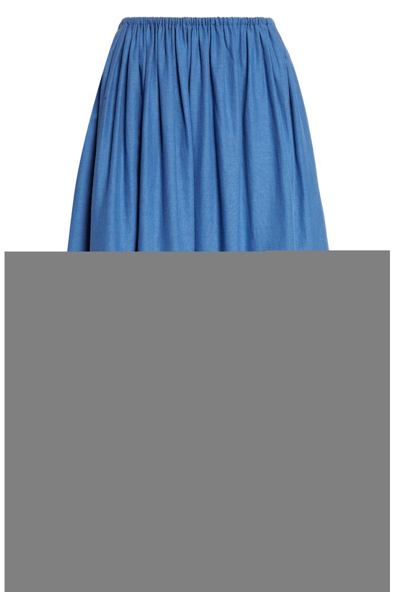 Imogen Linen & Cotton Skirt, Alternate, color, OCEAN
