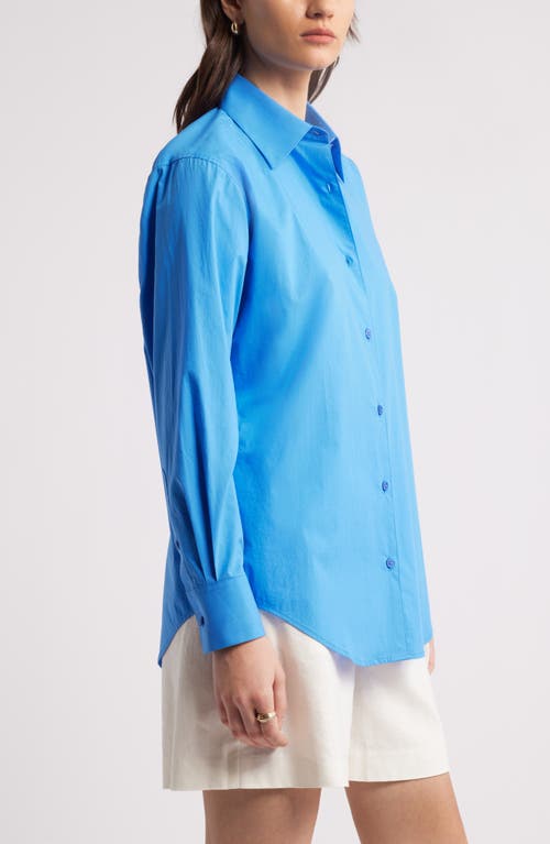 Nordstrom Cotton Poplin Button-up Shirt In Blue