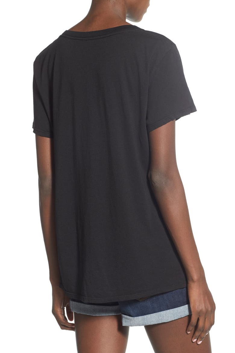 'Good Vibes' Graphic Tee, Alternate, color, BLACK