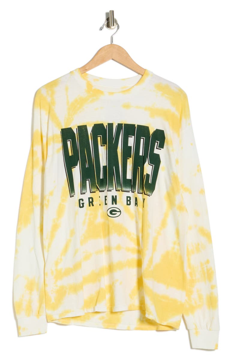Junk Food NFL Packers Game Time Cotton Graphic T-Shirt, Alternate, color, Mustard Tie-Dye