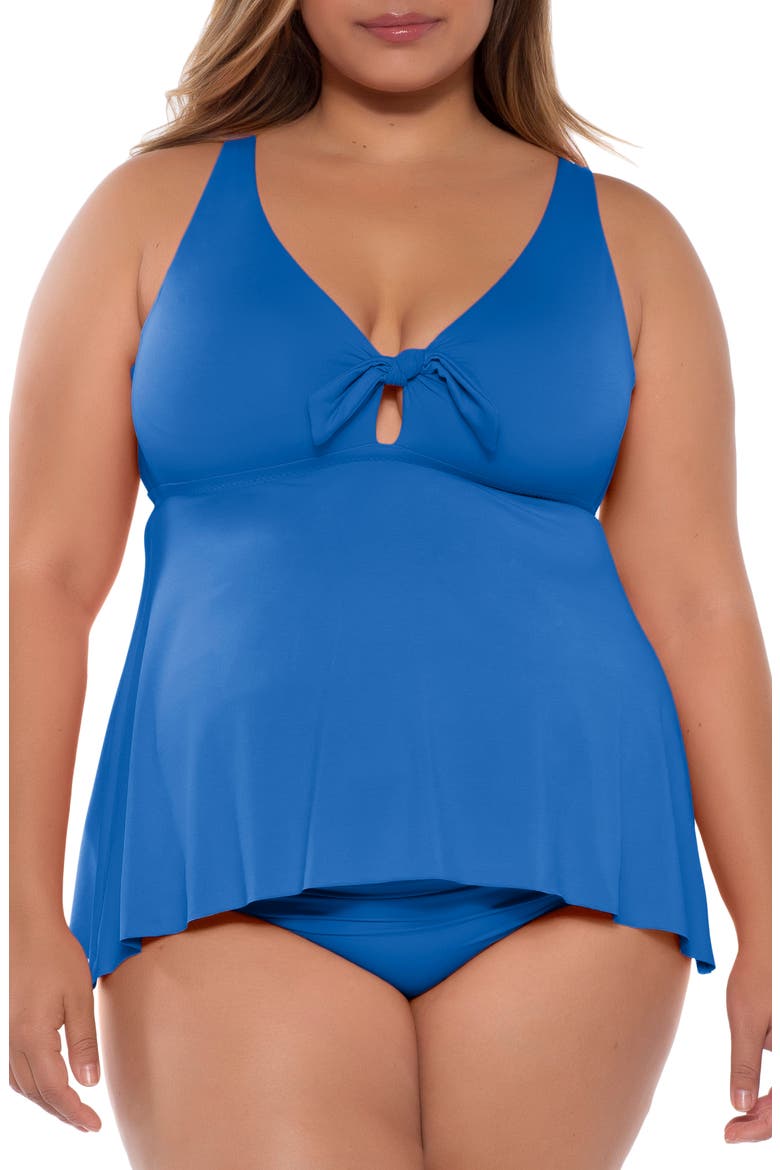 Color Code Tankini Top, Main, color, BLUE