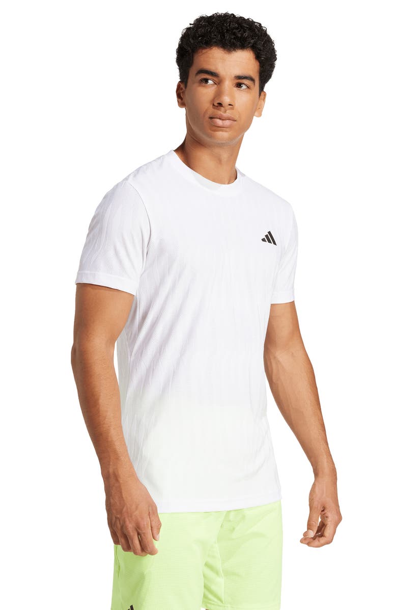 adidas FreeLife Tennis T-Shirt, Alternate, color, White