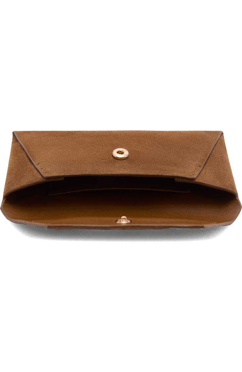 MANGO Leather Envelope Clutch, Alternate, color,