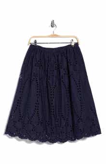 Frank & Eileen Gracie Cotton Eyelet Midi Skirt