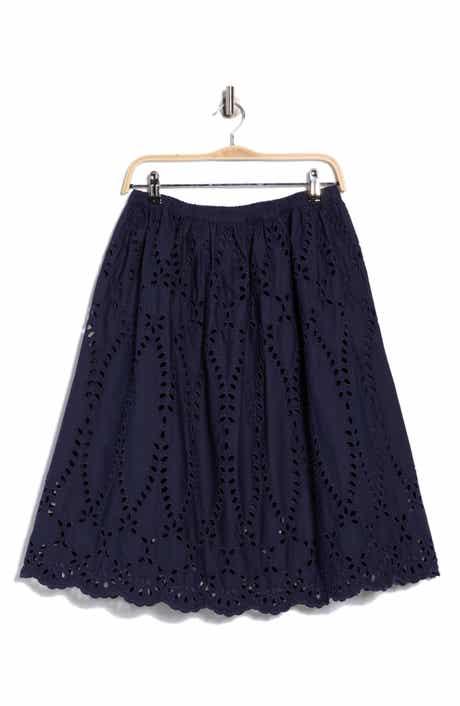 Frank & Eileen Gracie Cotton Eyelet Midi Skirt