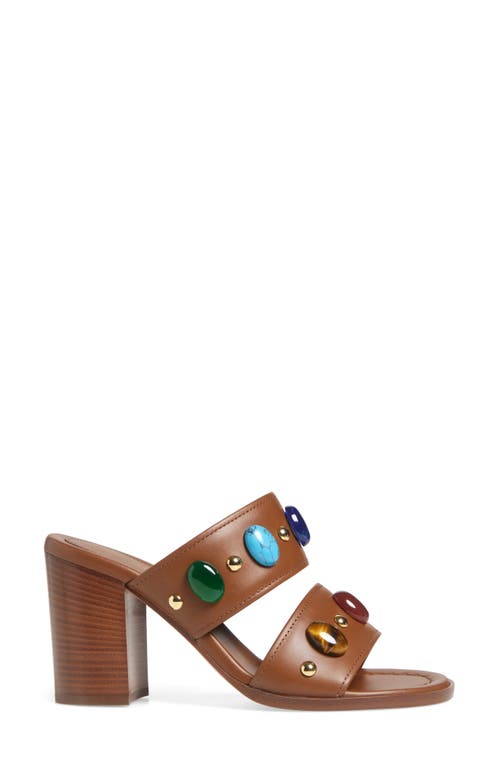 Gianvito Rossi Pebble Crystal Embellished Sandal In Cuoio