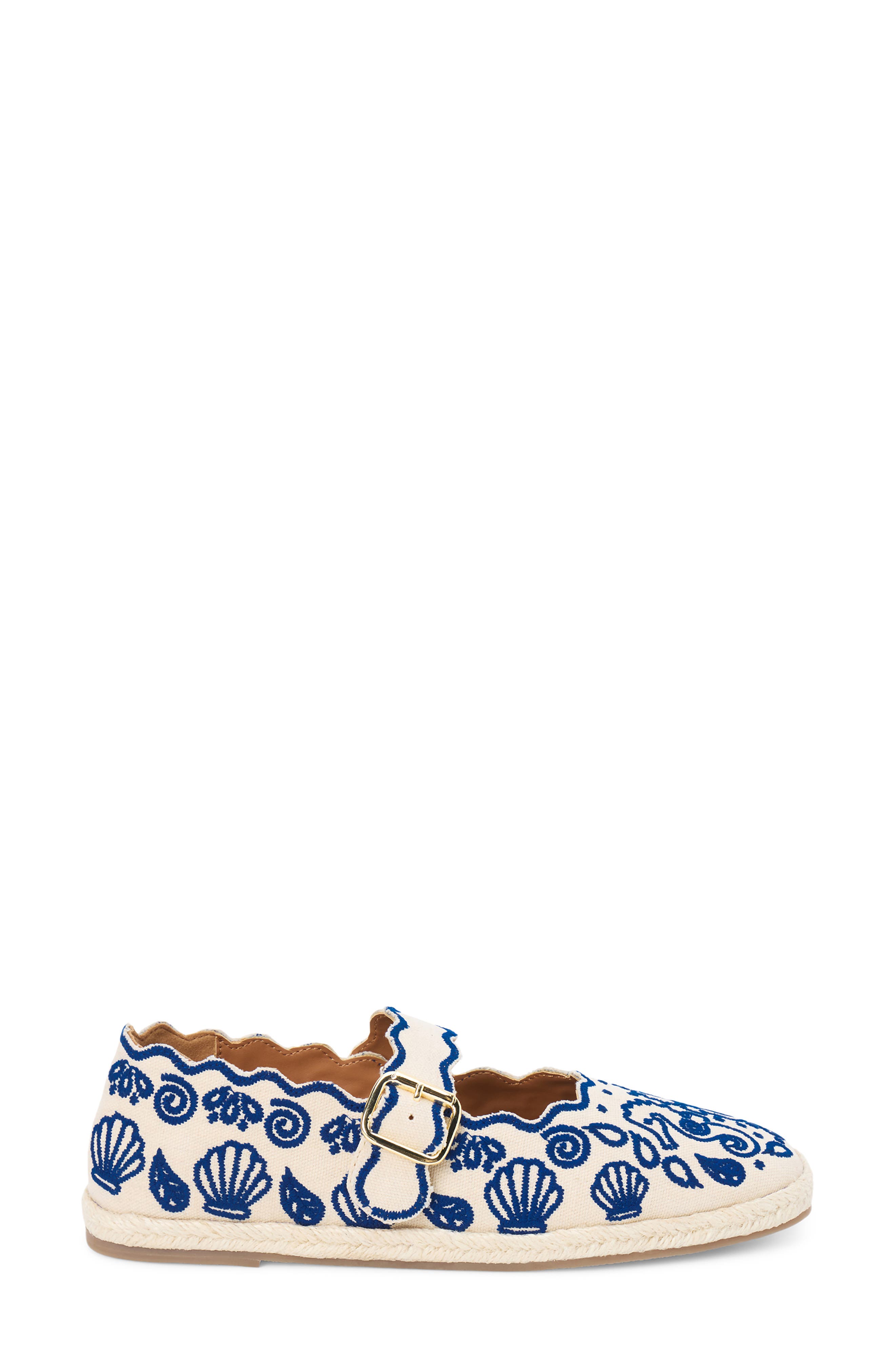 Ariana Espadrille Mary Jane Flat, Alternate, color, BLUE