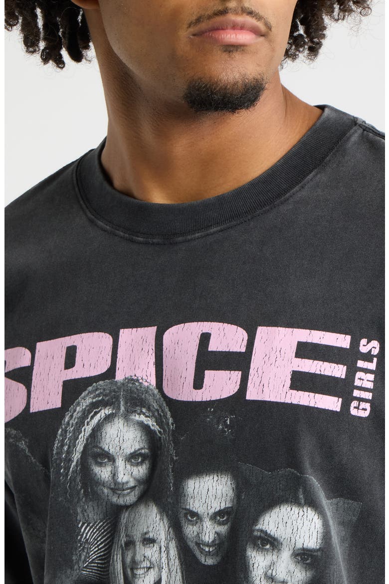 Spice Girls® Autograph Relaxed Fit Cotton Graphic T-Shirt, Alternate, color, BLACK WASH