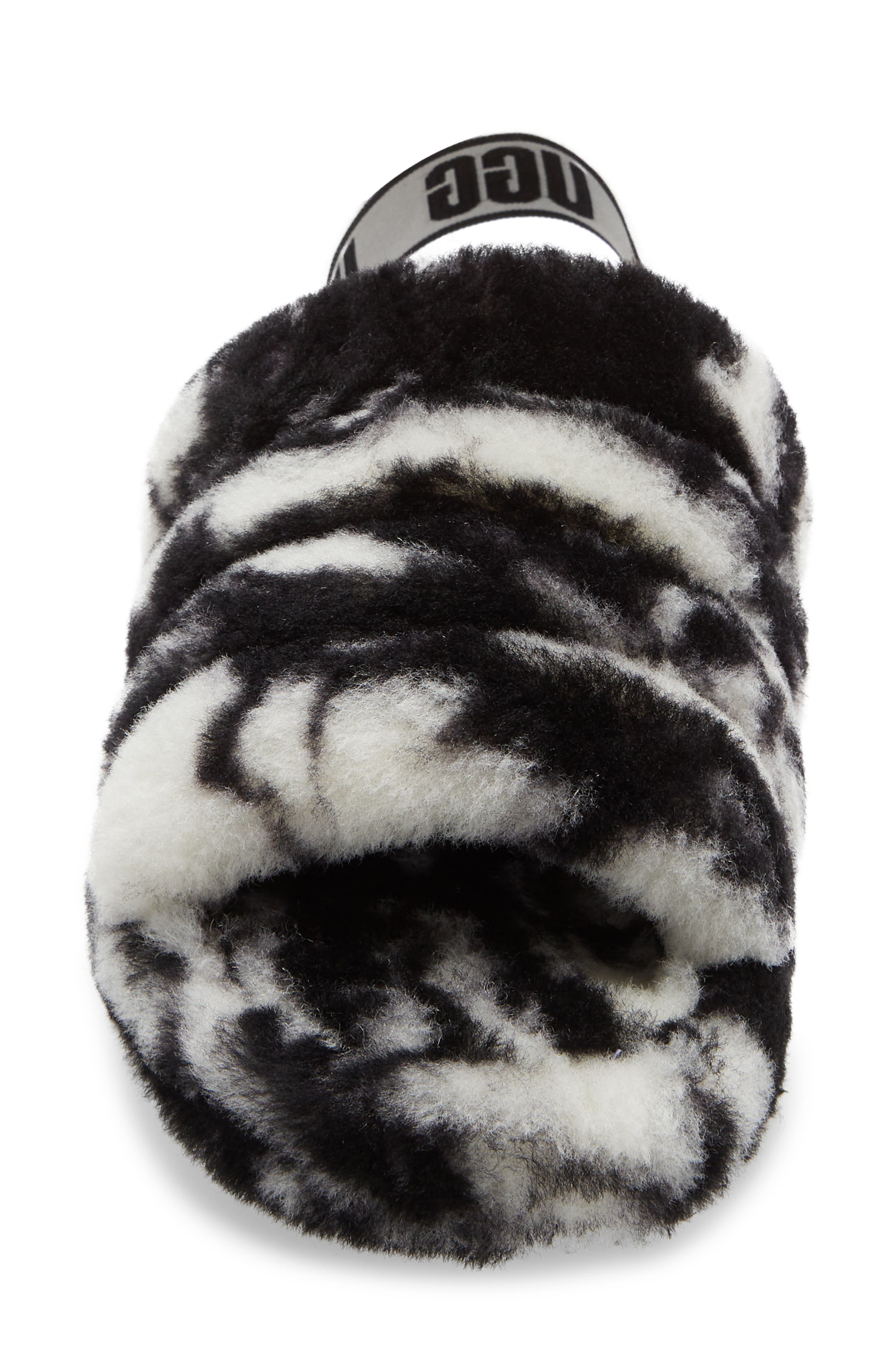 UGG<sup>®</sup> Fluff Yeah Faux Fur Slingback Sandal, Alternate, color, 
