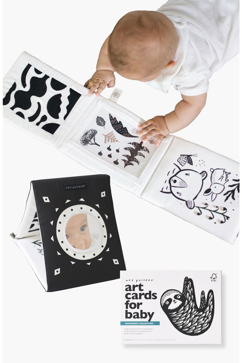 Tummy Time Gallery  with Mirror and Art Cards for Baby Bundle, Alternate, color, Rainforest