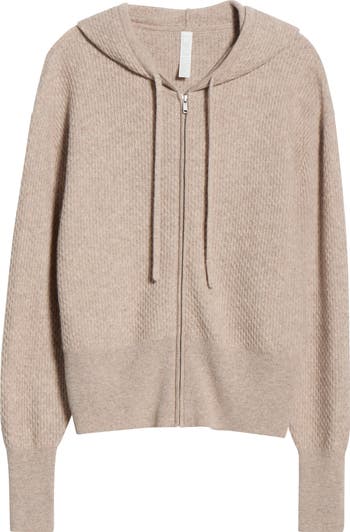 Zella Wool & Cashmere Zip Front Hoodie | Nordstrom