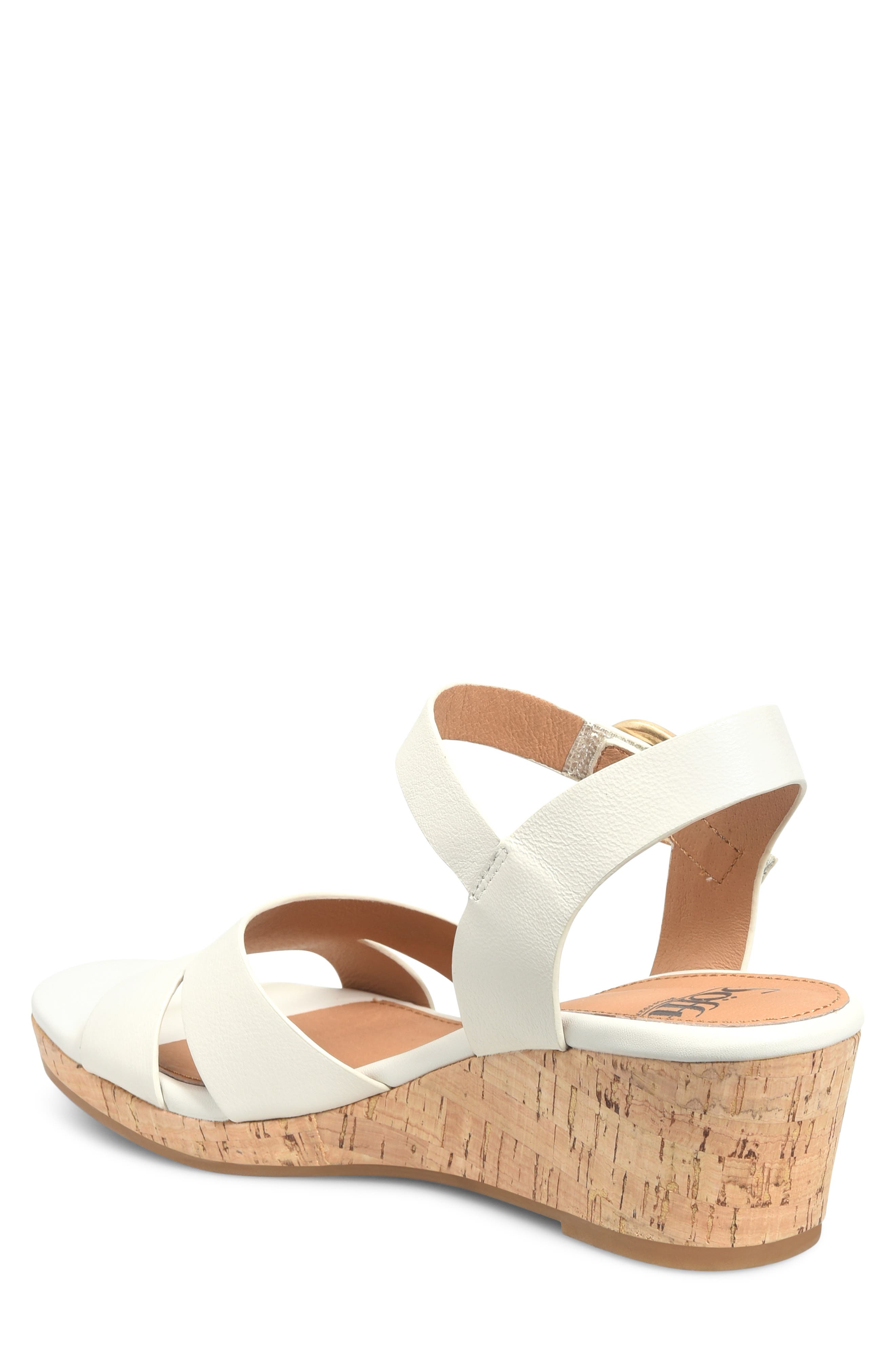 Vanessa Ankle Strap Platform Wedge Sandal, Alternate, color, OFF WHITE