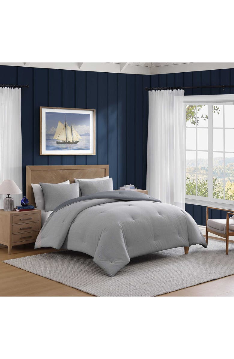 Tommy Hilfiger Sandbar Stripe Comforter & Shams Set, Alternate, color, Deep Blue