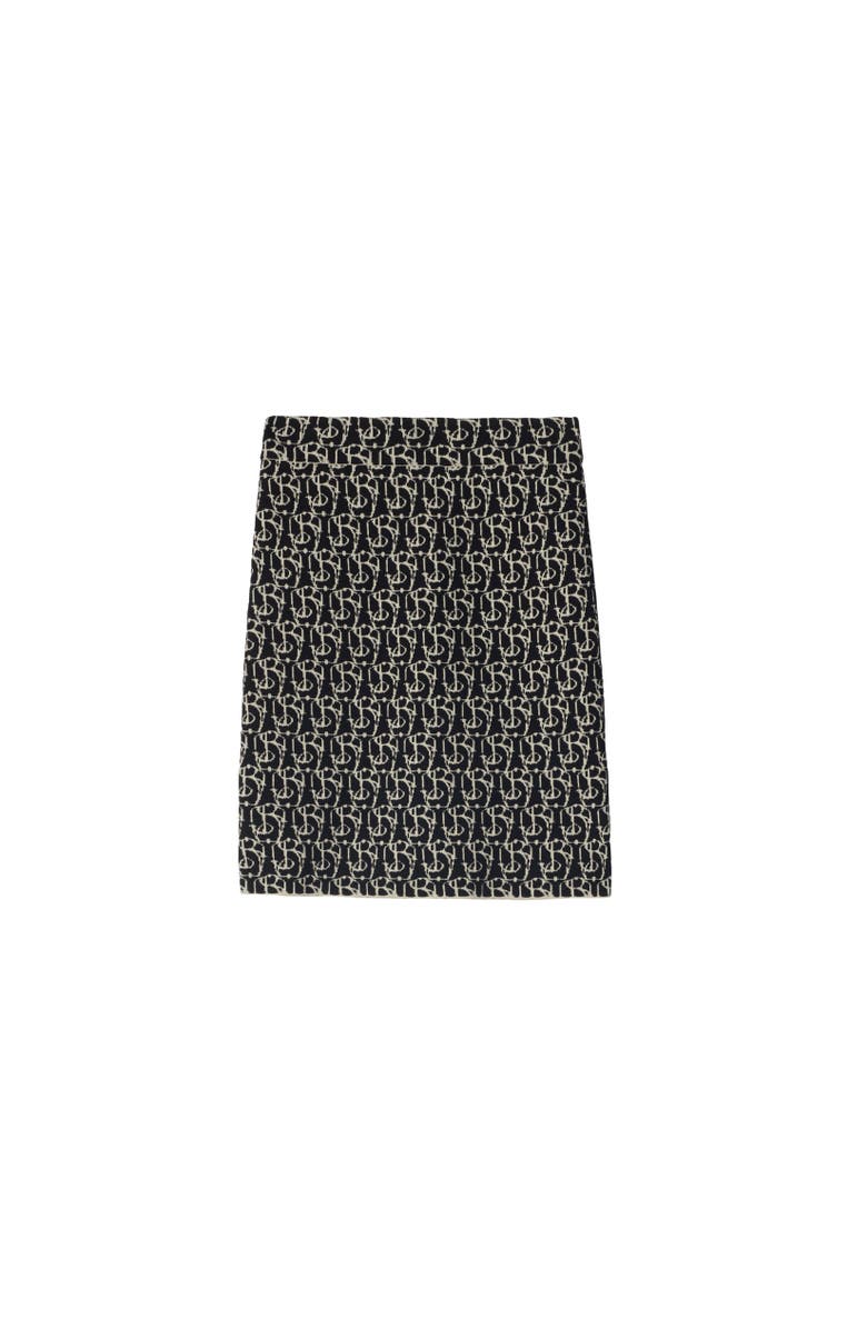 Burberry B Charm Wool Blend Skirt, Alternate, color, Black