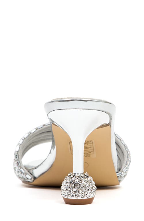 Ninety Union Sassy Crystal Slide Sandal In Silver