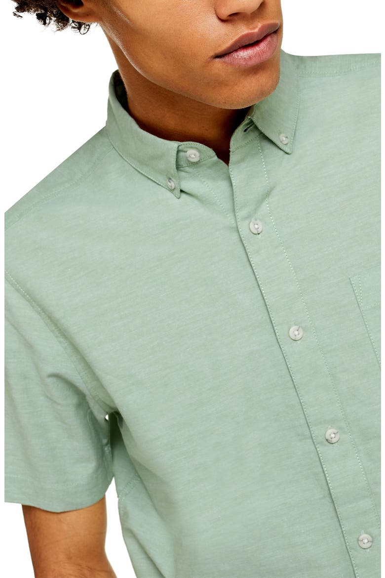 Stretch Skinny Fit Oxford Shirt, Alternate, color, OLIVE
