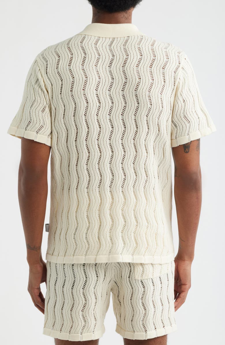 MAVRANS Oceanside Knit Button-Up Shirt, Alternate, color, Beige