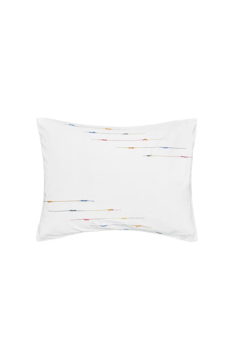 carol & frank Raina Cotton Standard Pillow Sham, Main, color, White