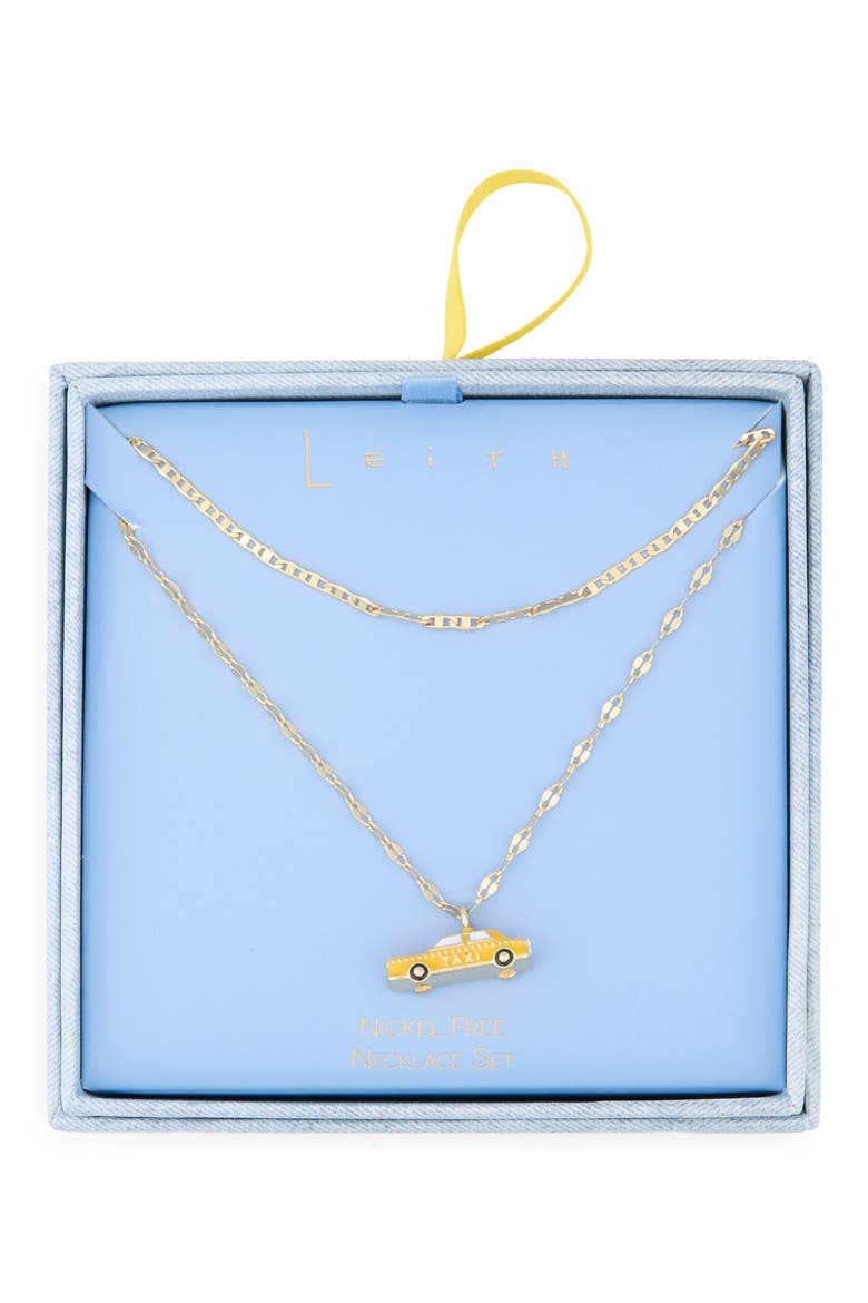 Two Row Taxi Layered Necklace, Main, color, YELLOW- GOLD