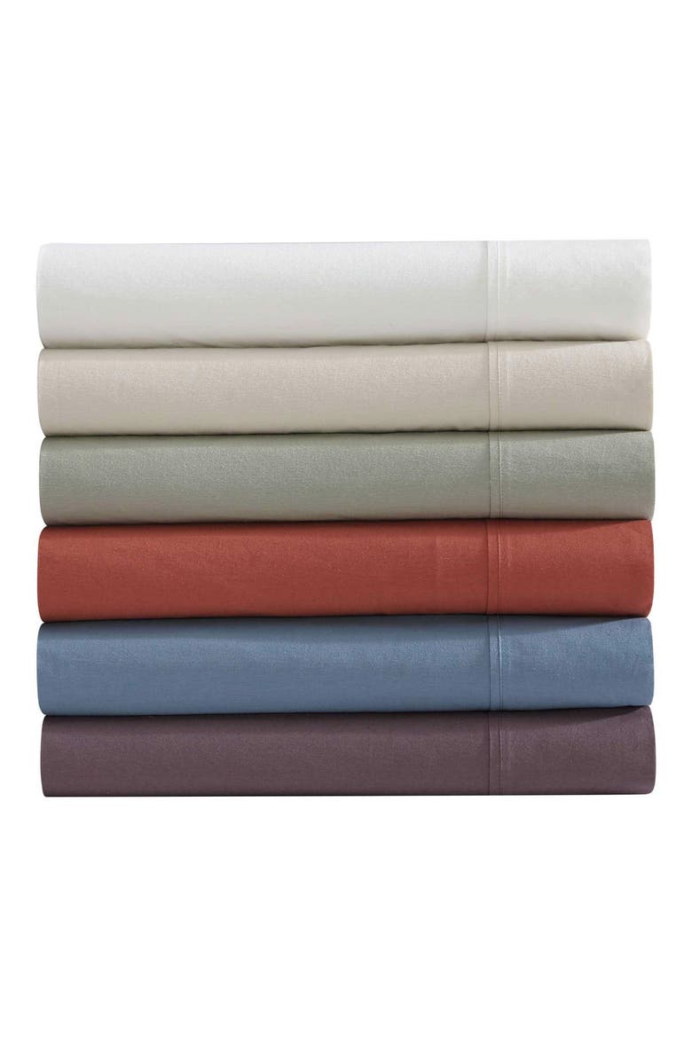 Solid 180 Thread Count Cotton Percale Sheet Set, Alternate, color, PLUM GREY