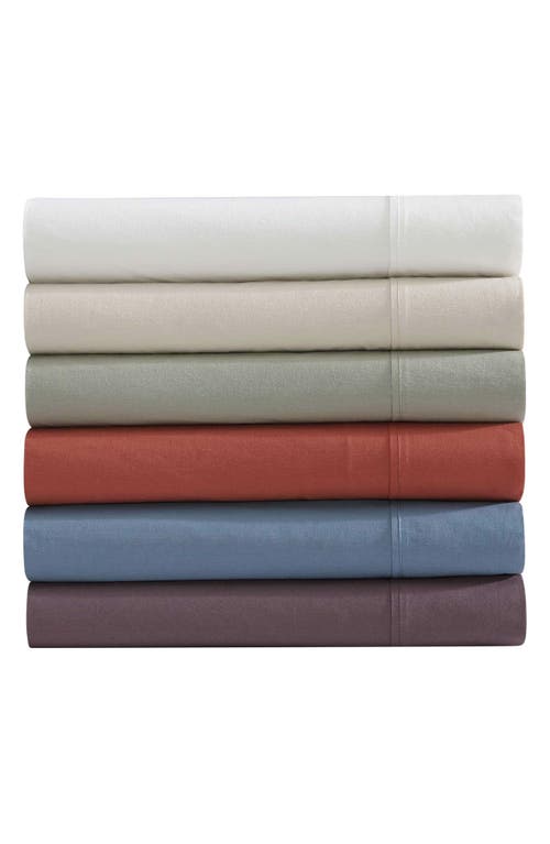 Eddie Bauer Solid 180 Thread Count Cotton Percale Sheet Set In Plum Grey