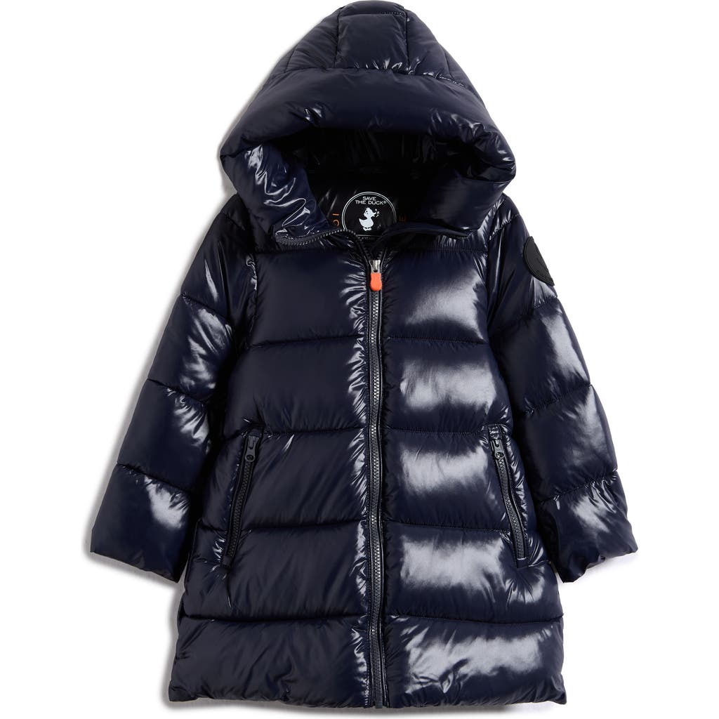 Save The Duck Kids' Millie Hooded Puffer Jacket In Black