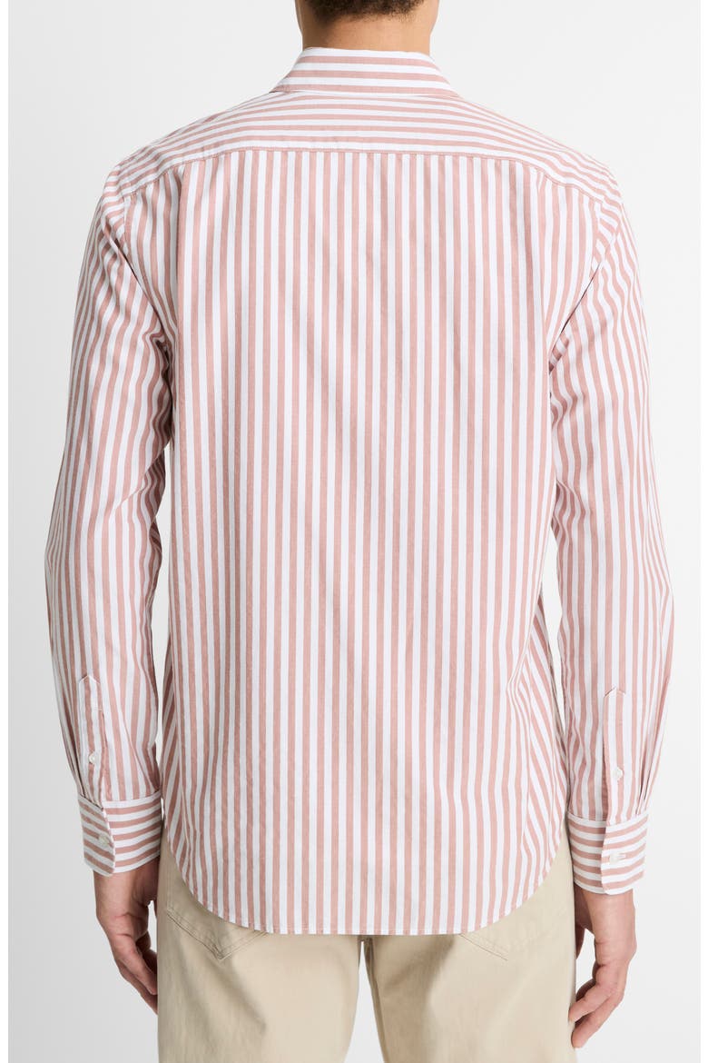 Stripe Classic Fit Button-Up Shirt, Alternate, color, SEPIA/ OPTIC WHITE