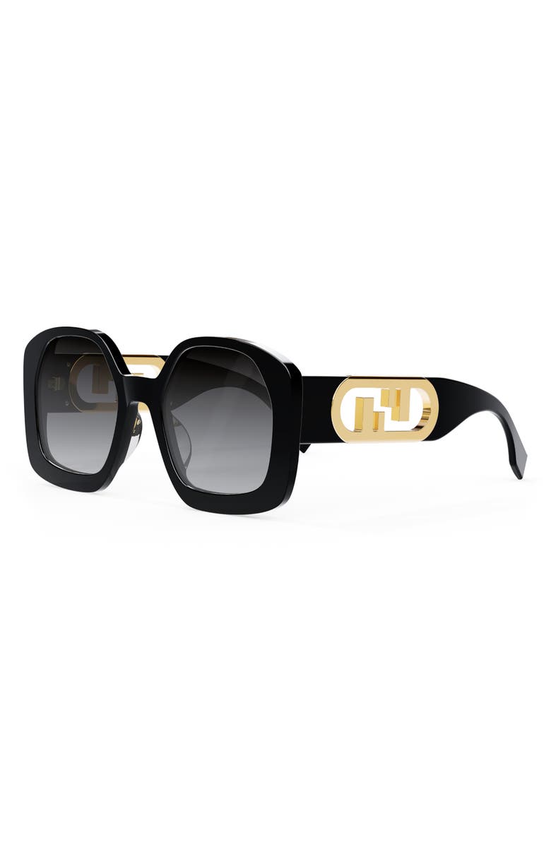 Fendi 'Fendi O'Lock 54mm Geometric Sunglasses, Alternate, color, 