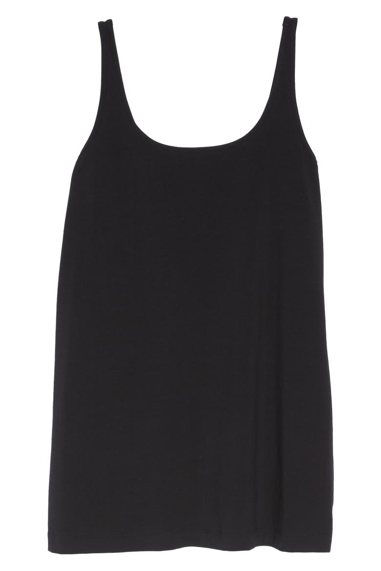 New Slim Strap Tank, Alternate, color, BLACK