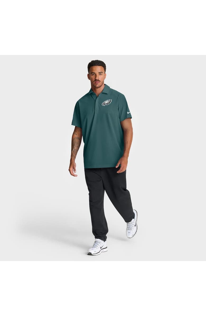 Nike Men's Nike Midnight Green Philadelphia Eagles Sideline City Pride Woven Performance Polo, Alternate, color, Green