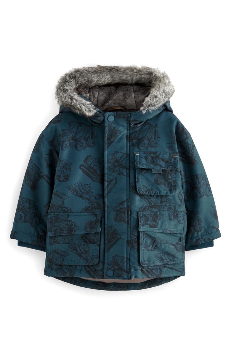 NEXT Kids' Tractor Water Resistant Hooded Parka, Main, color, 