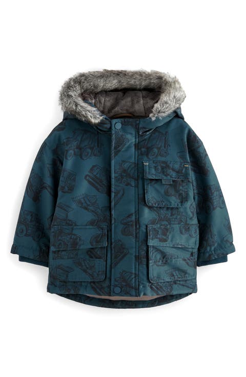 Kids' Tractor Water Resistant Hooded Parka (Little Kid)